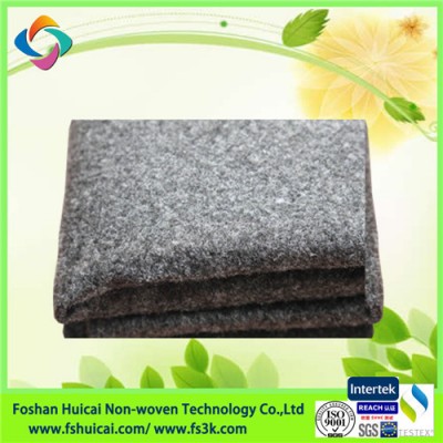 Black and gray color non woven 100% polyester speaker carpet, sound box carpet